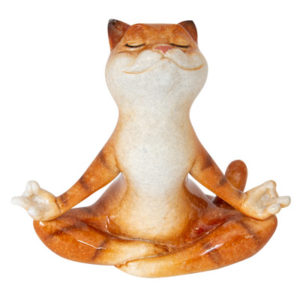 Meditating Cat Figurine