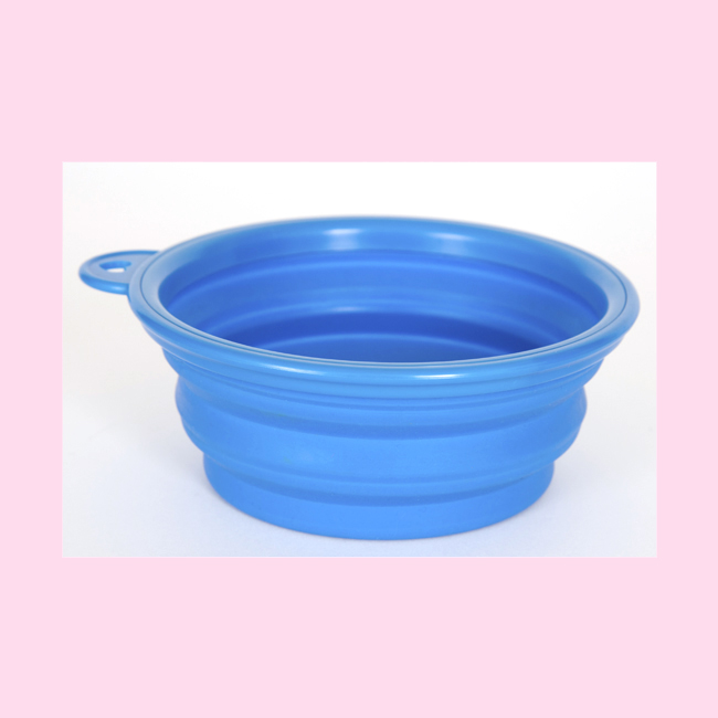 Blue Collapsible pet bowl