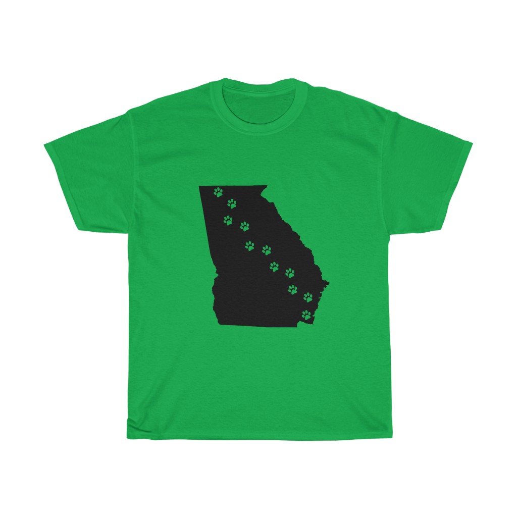 Georgia - 50 State Paw T-Shirt