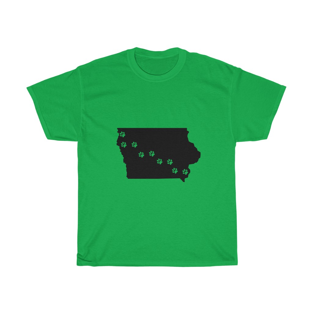 Iowa - 50 State Paw T-Shirt