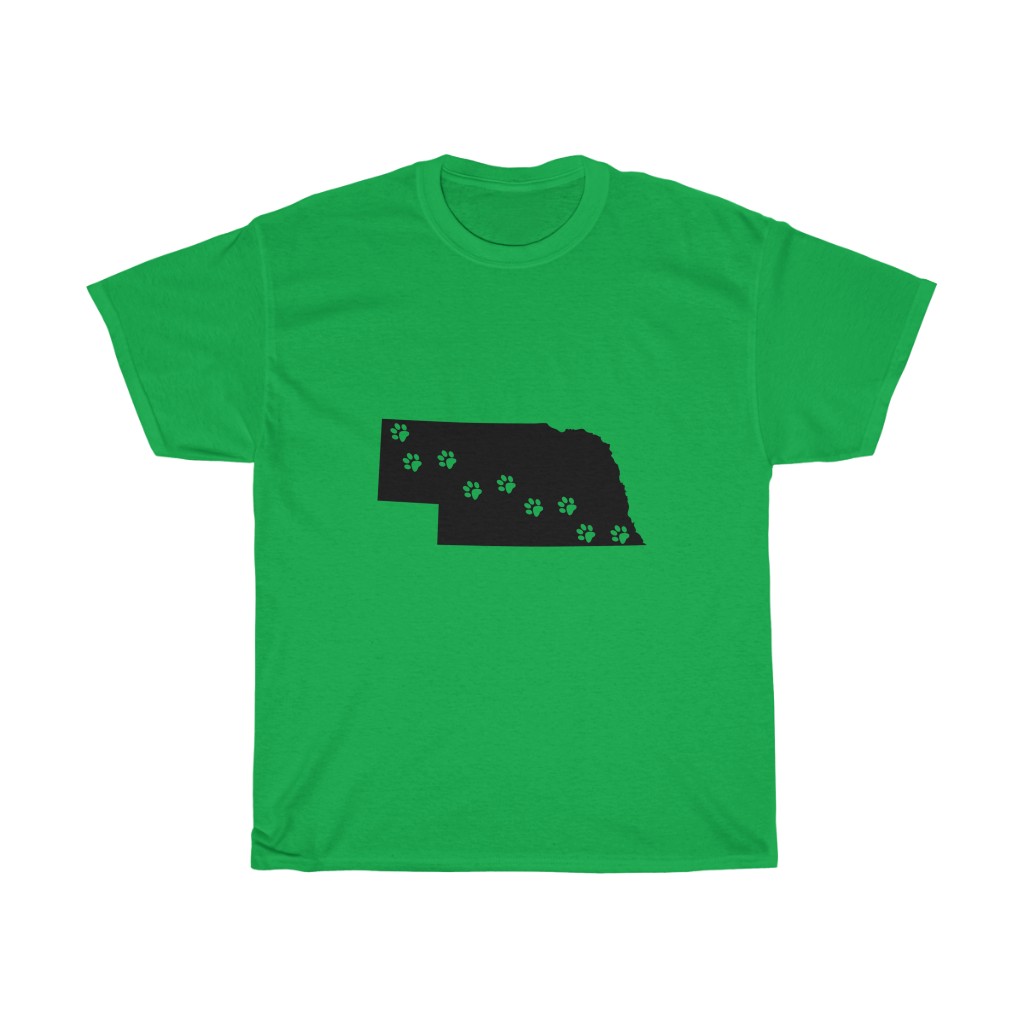 Nebraska - 50 State Paw T-Shirt
