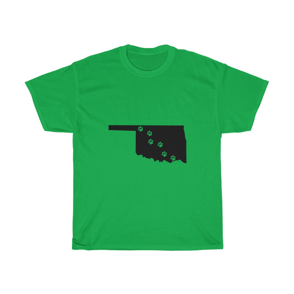 Oklahoma- 50 State Paw T-Shirt