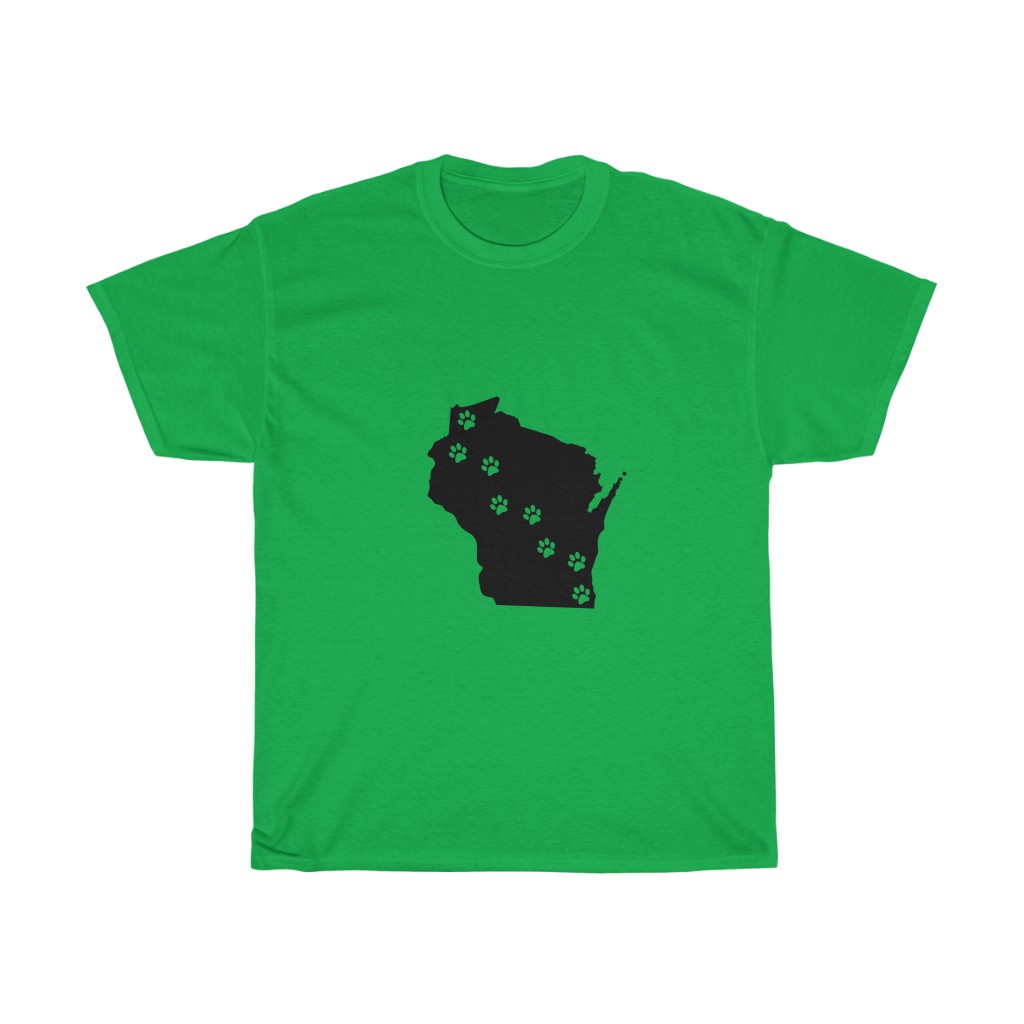 Wisconsin - 50 State Paw T-Shirt