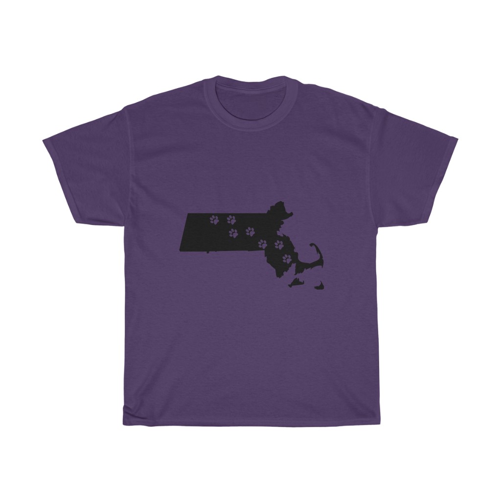 Massachusetts - 50 State Paw T-Shirt