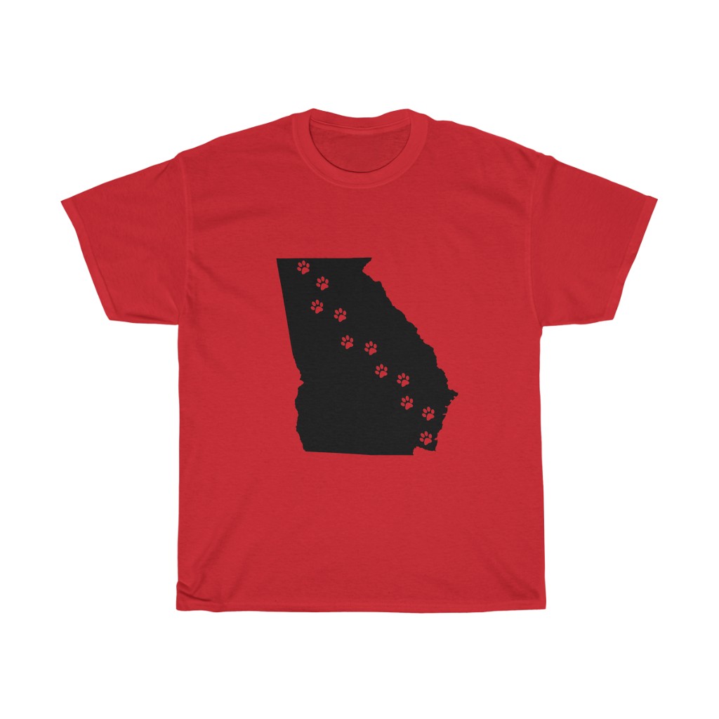 Georgia - 50 State Paw T-Shirt