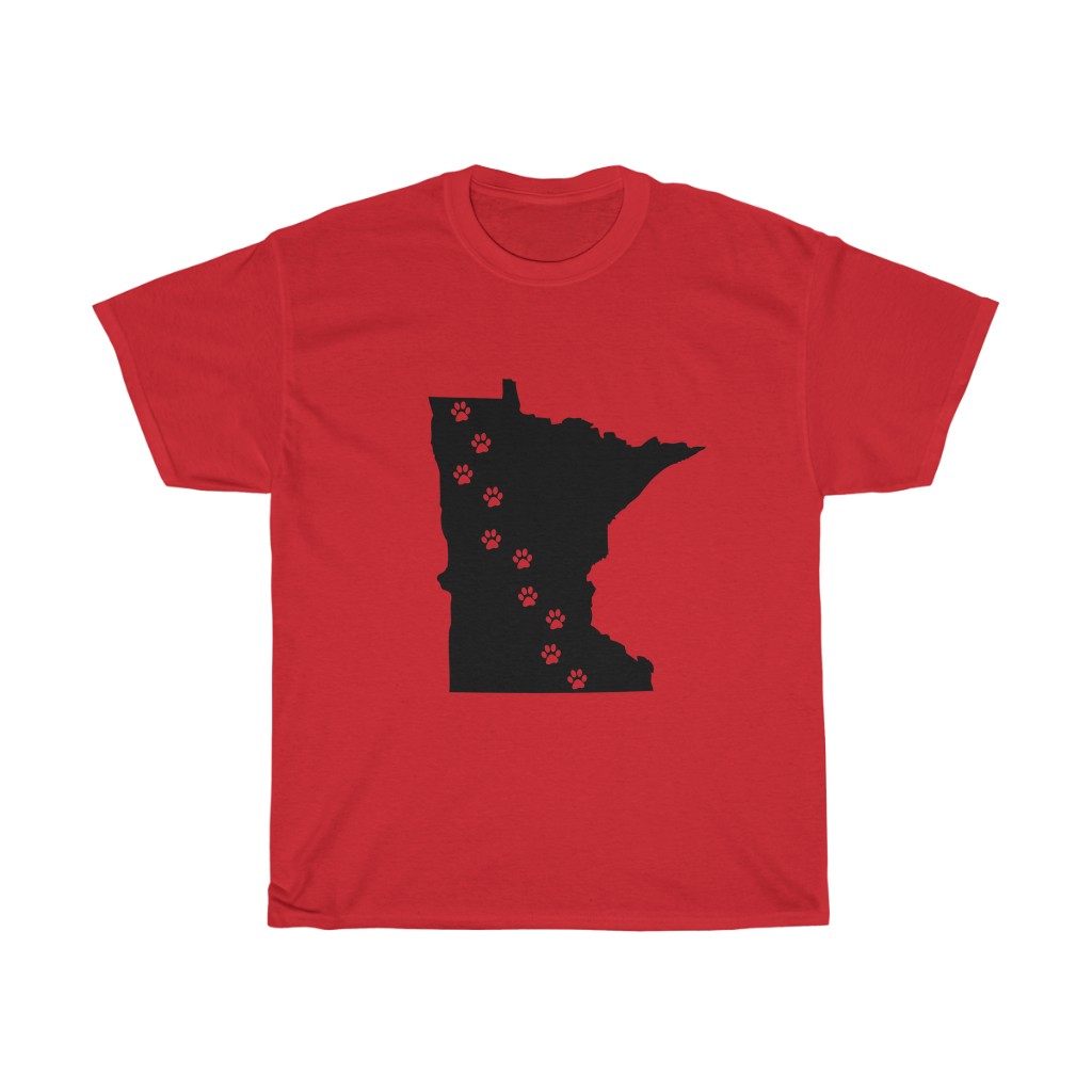 Minnesota- 50 State Paw T-Shirt