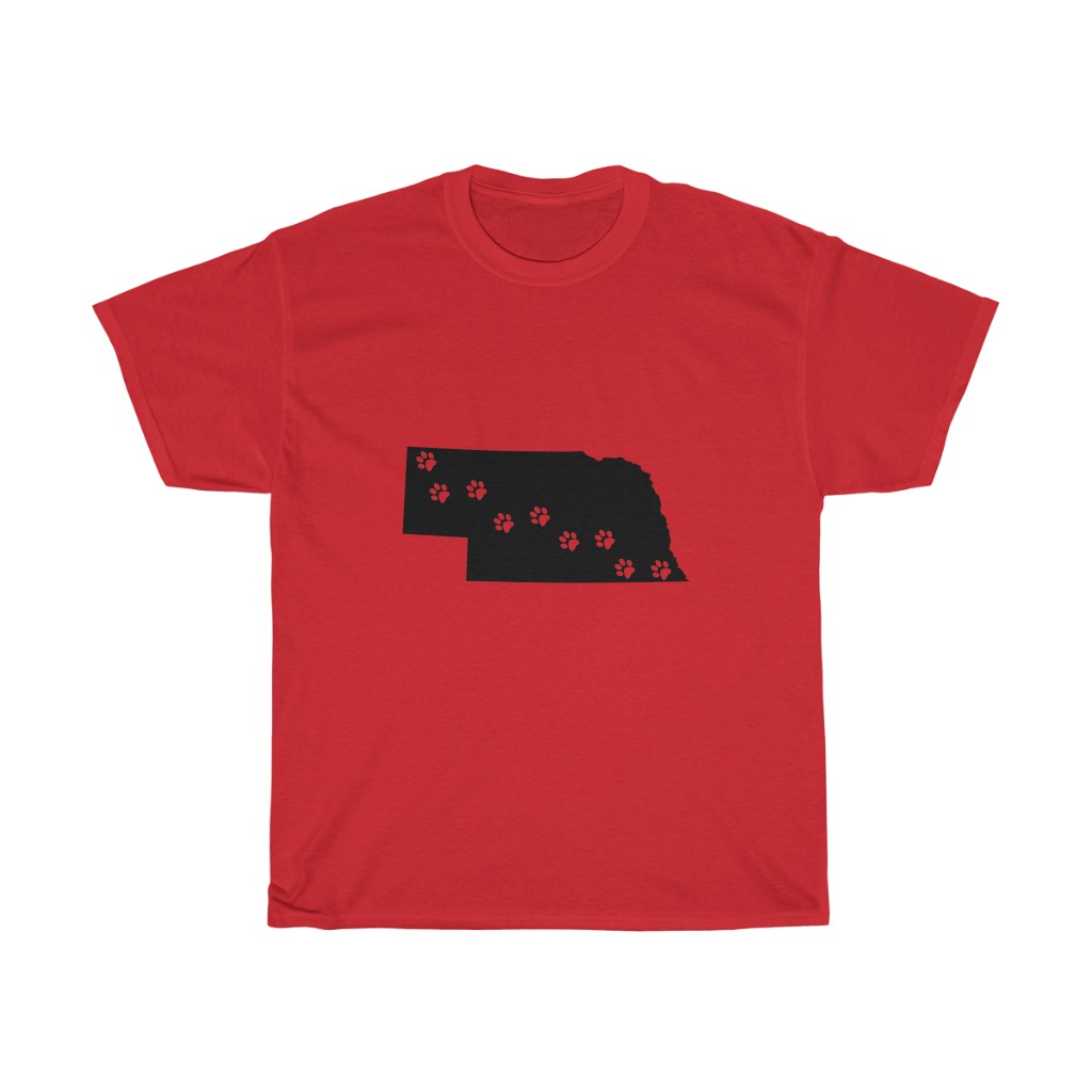 Nebraska - 50 State Paw T-Shirt