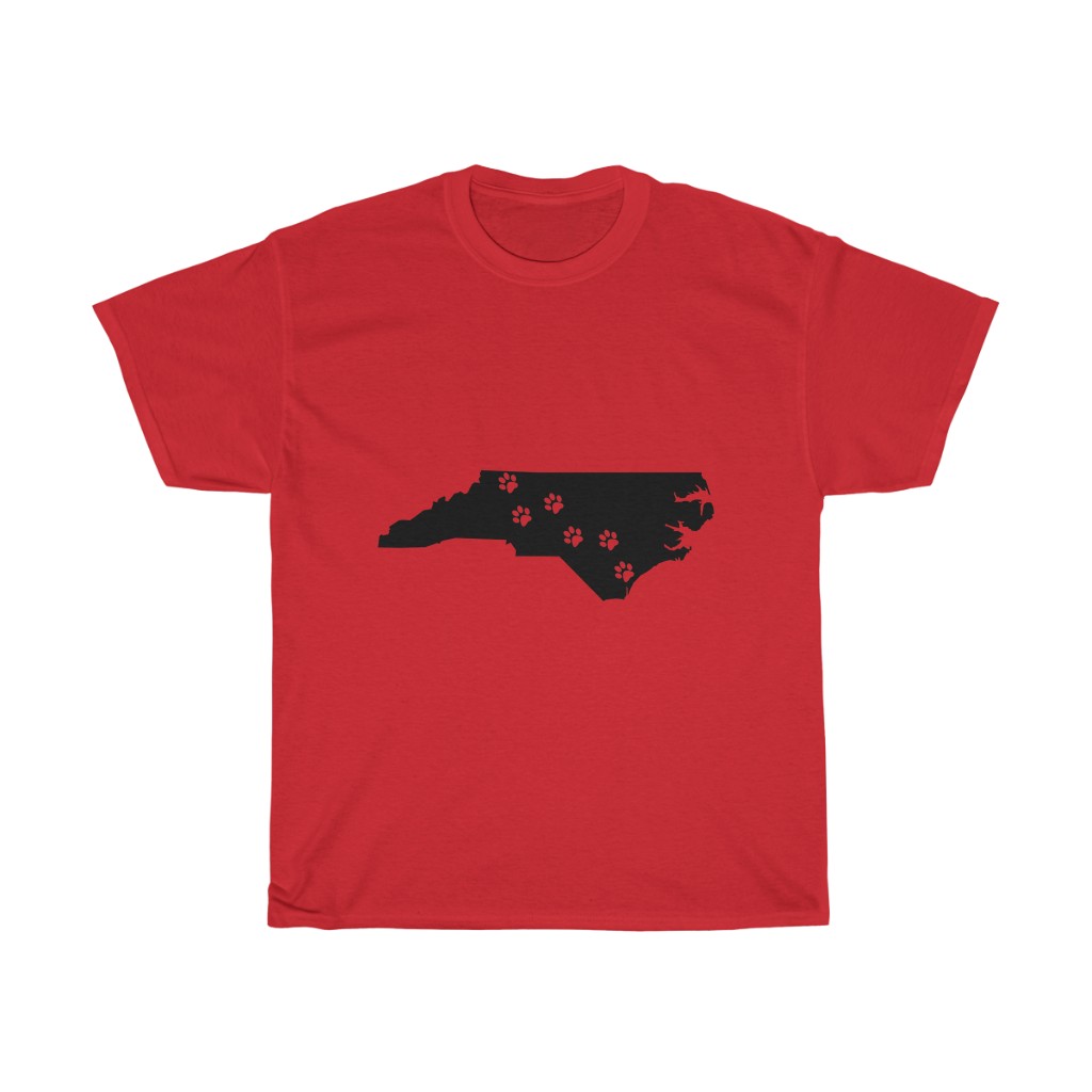 North Carolina - 50 State Paw T-Shirt