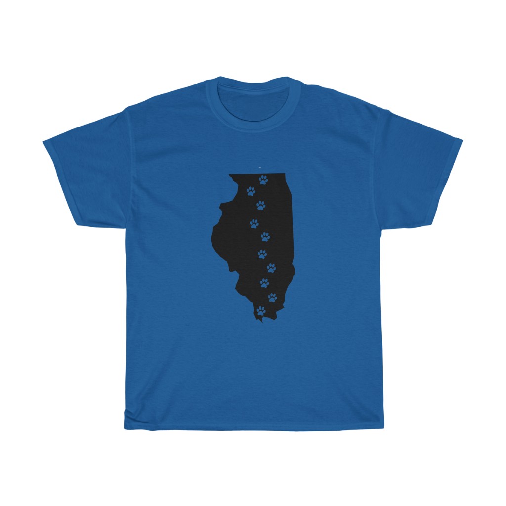 Illinois - 50 State Paw T-Shirt