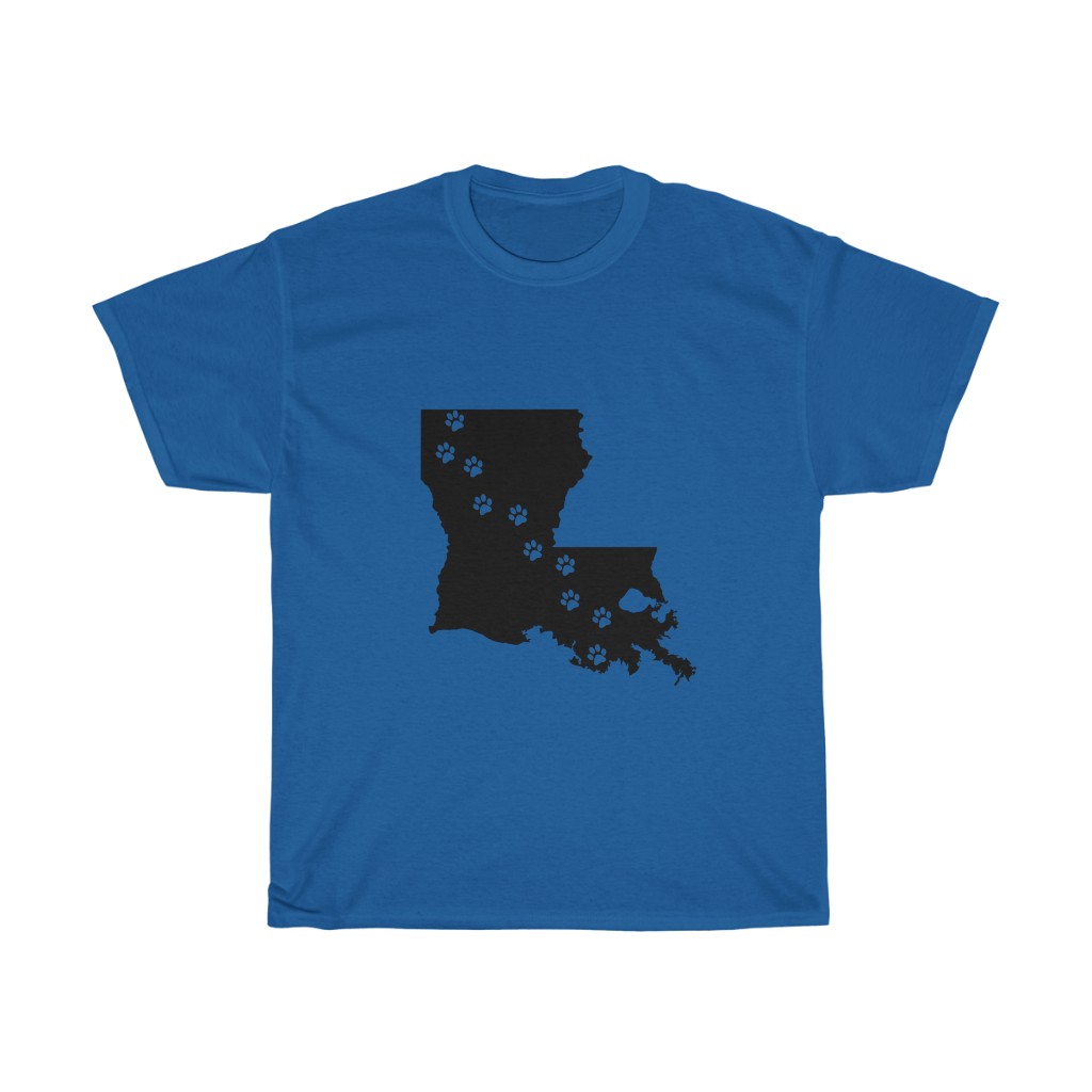 Louisiana - 50 State Paw T-Shirt