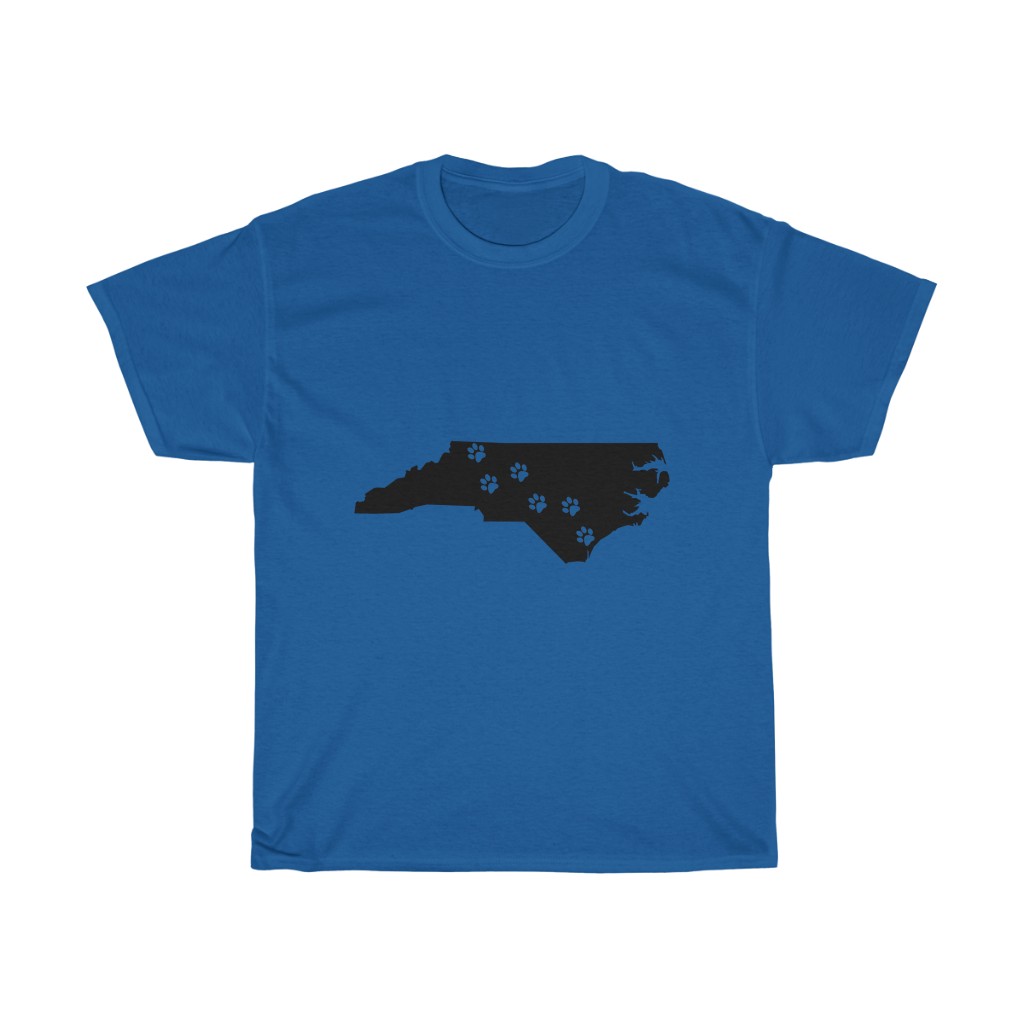 North Carolina - 50 State Paw T-Shirt