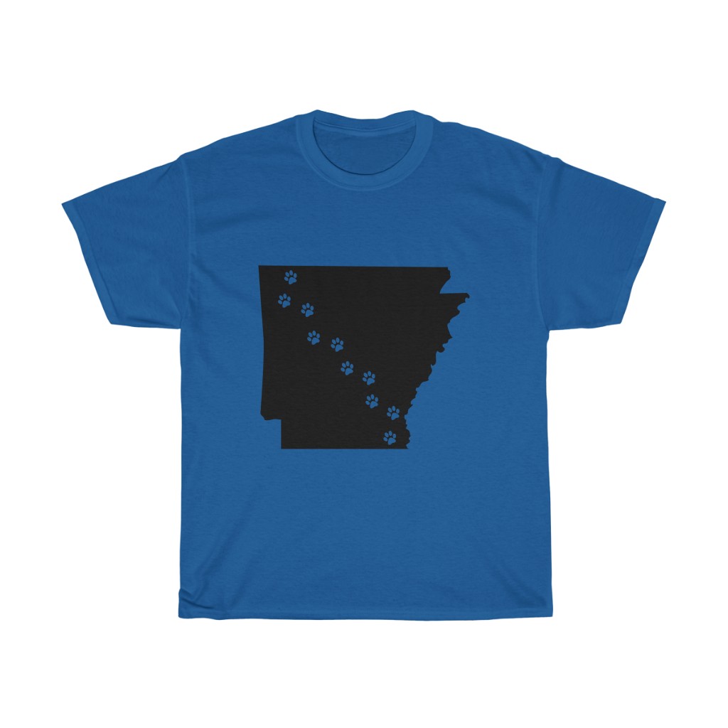 Arkansas - 50 State Paw T-Shirt