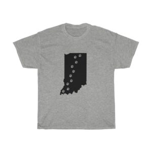 Indiana - 50 State Paw T-Shirt