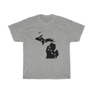 Michigan- 50 State Paw T-Shirt
