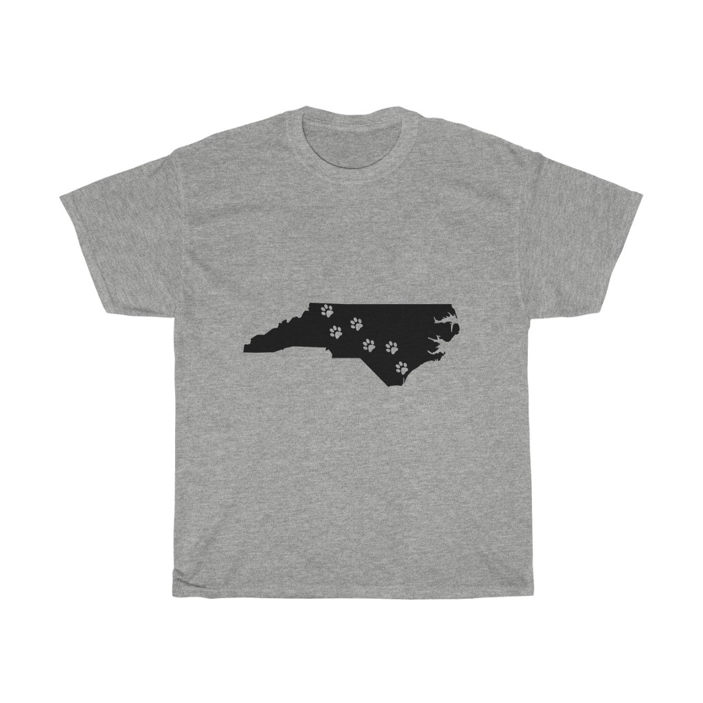 North Carolina - 50 State Paw T-Shirt