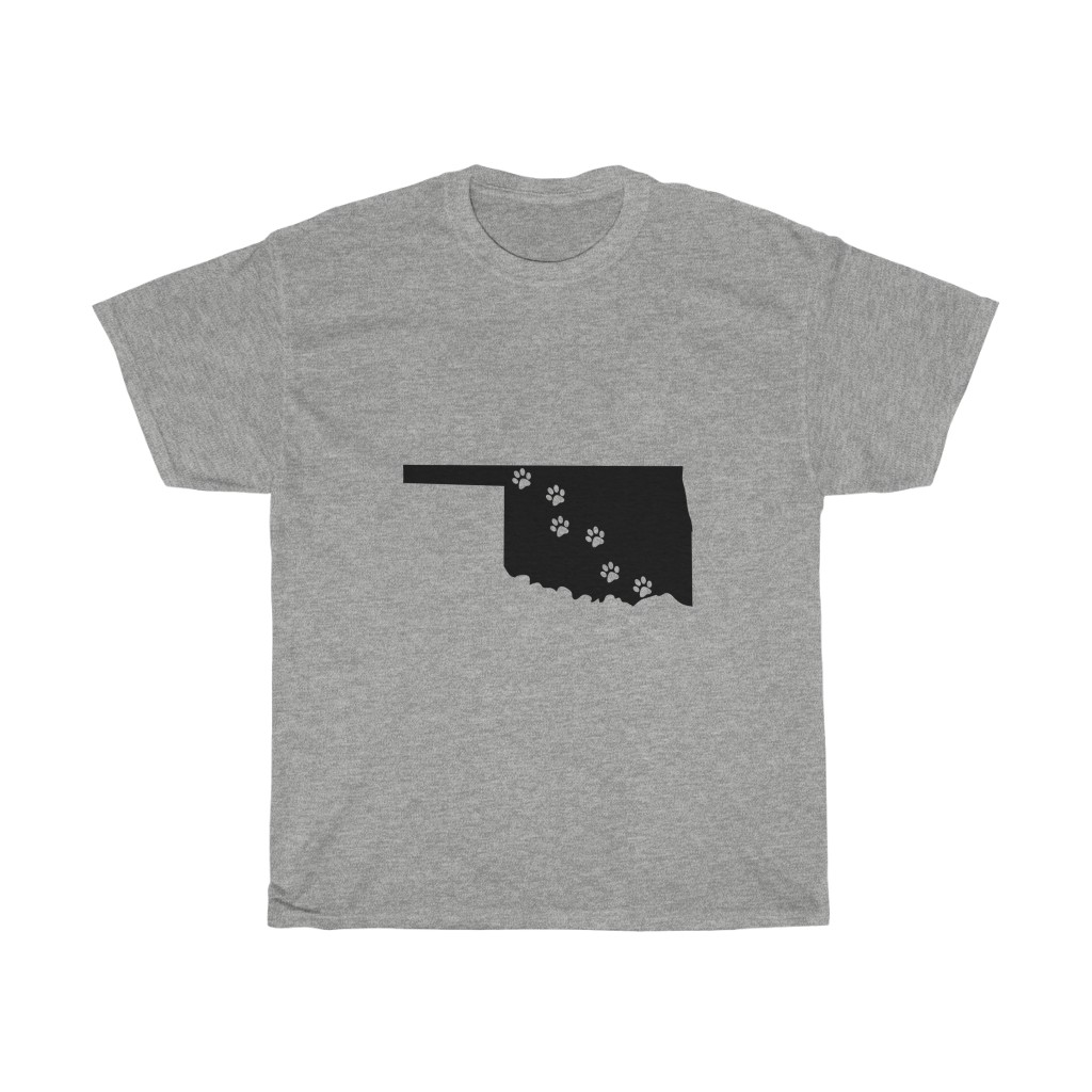 Oklahoma- 50 State Paw T-Shirt