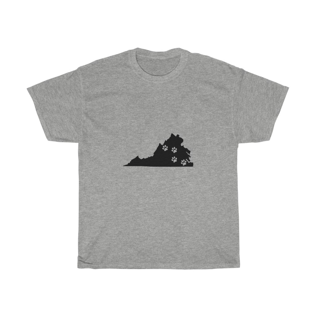 Virginia - 50 State Paw T-Shirt