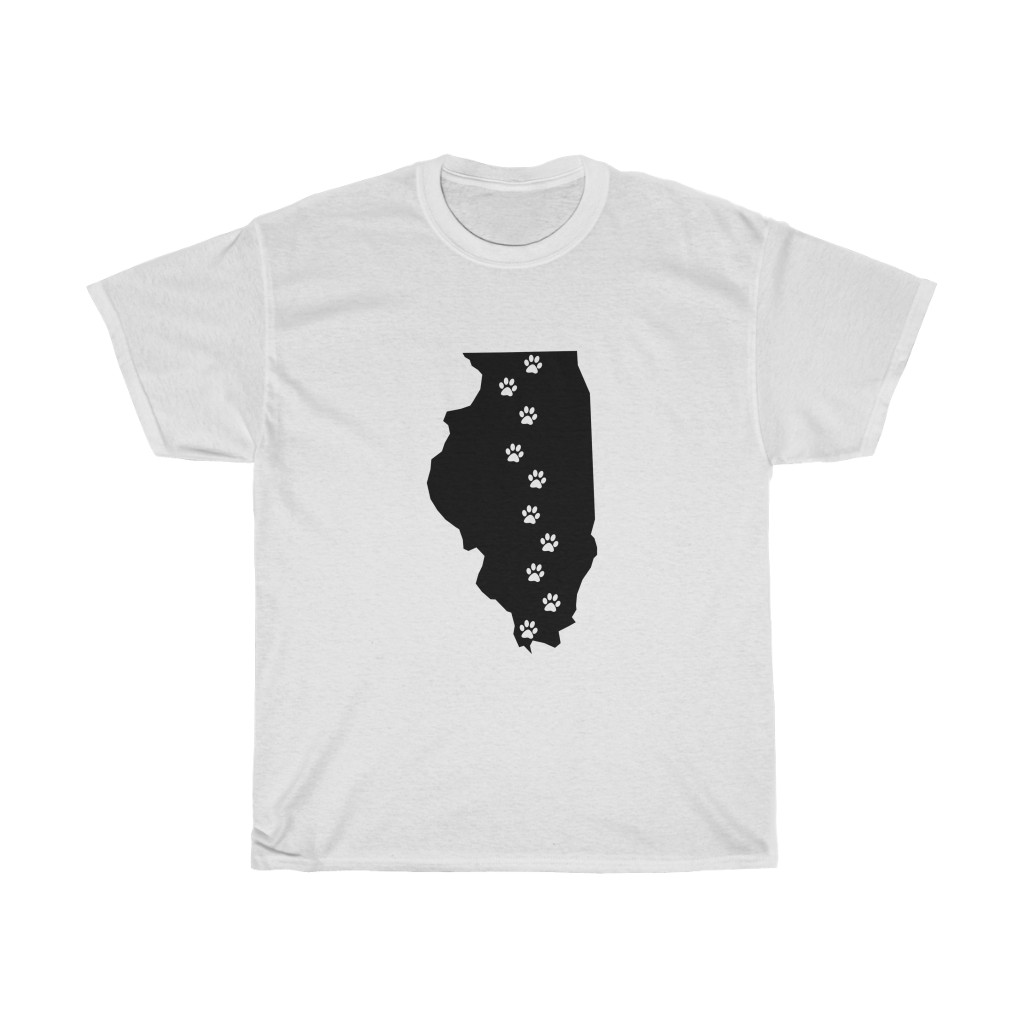 Illinois - 50 State Paw T-Shirt