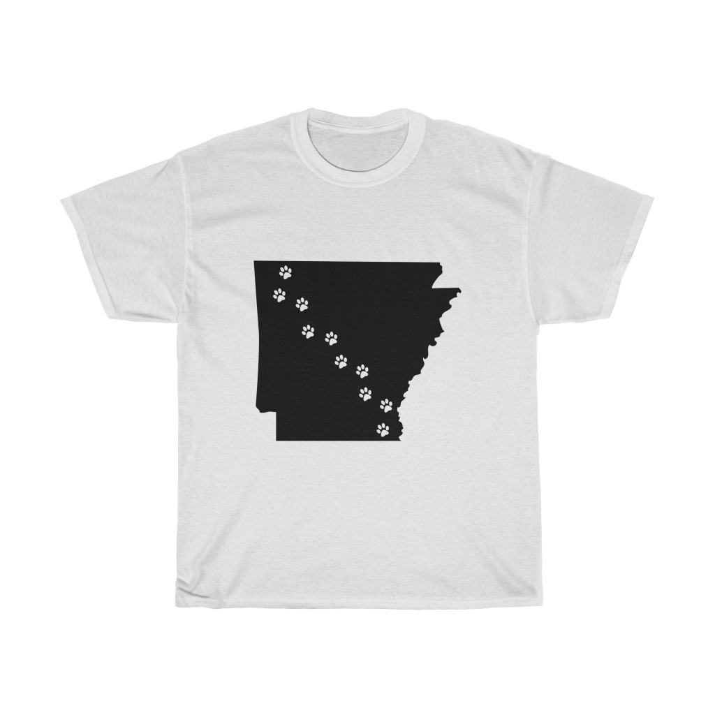 Arkansas - 50 State Paw T-Shirt