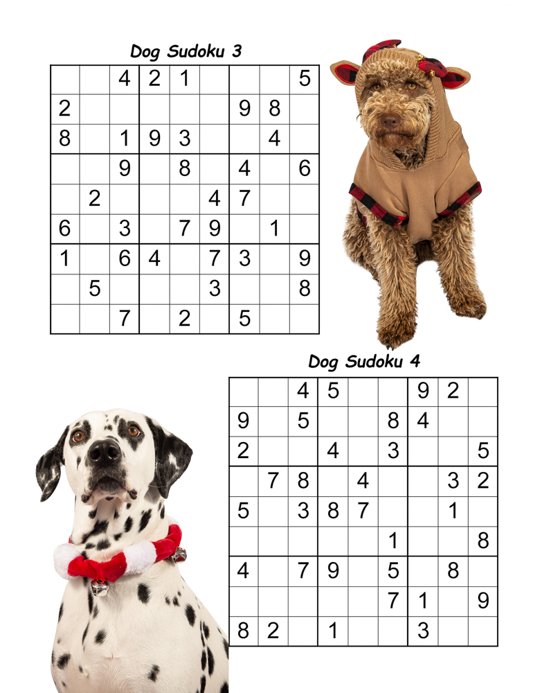 Dog Games - Sudoku Puzzles - Word Searche