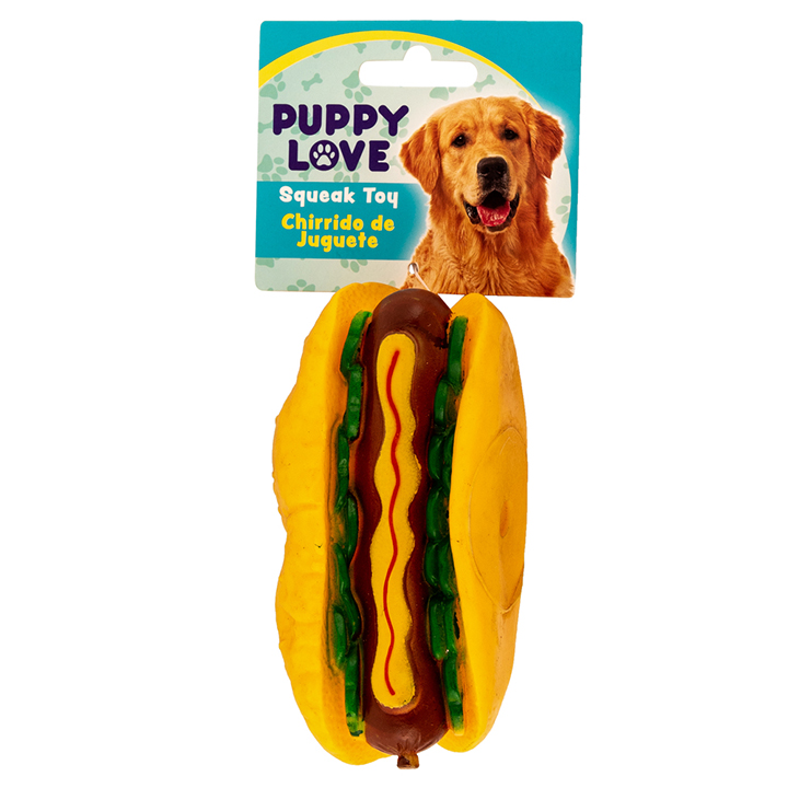 Hot Dog Squeaky Dog Toys
