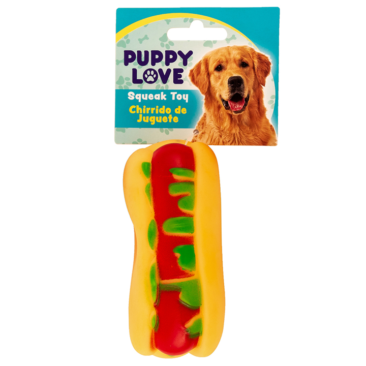 Hot Dog Squeaky Dog Toys