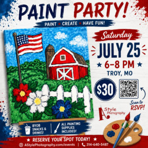 Kids Patriotic Heart Paint Party Troy, Missouri