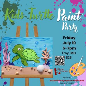 Turtle Paint Party in Troy, Missouri for kids and families