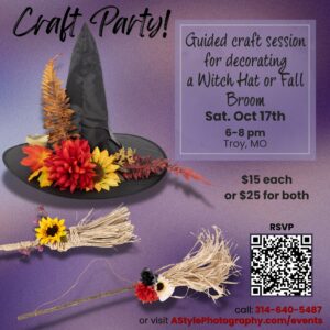 Halloween Witch Hat or Broom Craft Party